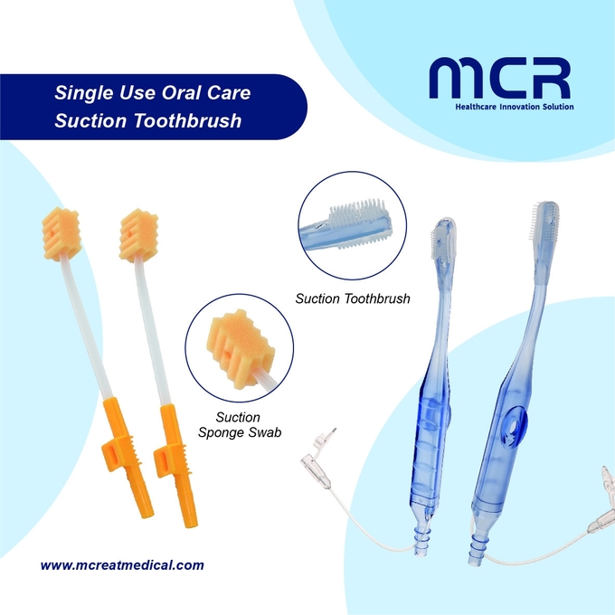 Esponja dentária descartável de qualidade médica Escova dental oral com sucção para limpeza bucal 0