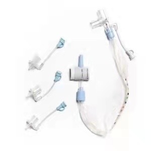 Bom preço. PVC Sistema fechado Cateter de sucção Tipo infantil tamanho 8fr Anéis codificados por cores com conector MDI on-line
