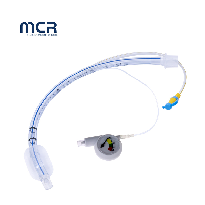 Medical Soft Intubation Tube With Dial Pressure Indicator PU Cuff