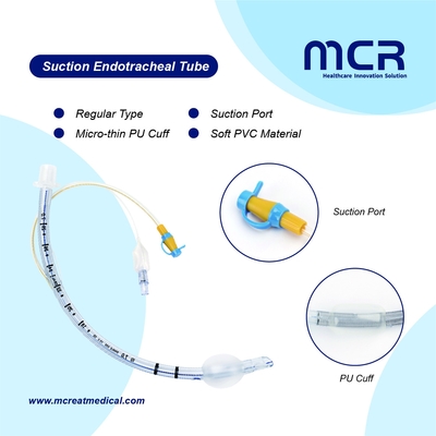 Tubos endotraqueais de PVC mais macios com porta de sucção