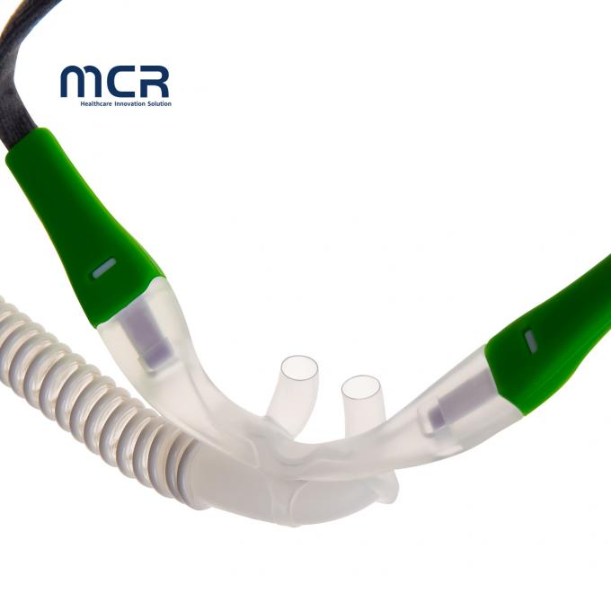 Canula nasal de alto fluxo de O2 resistente a dobras com cinto ajustável 2